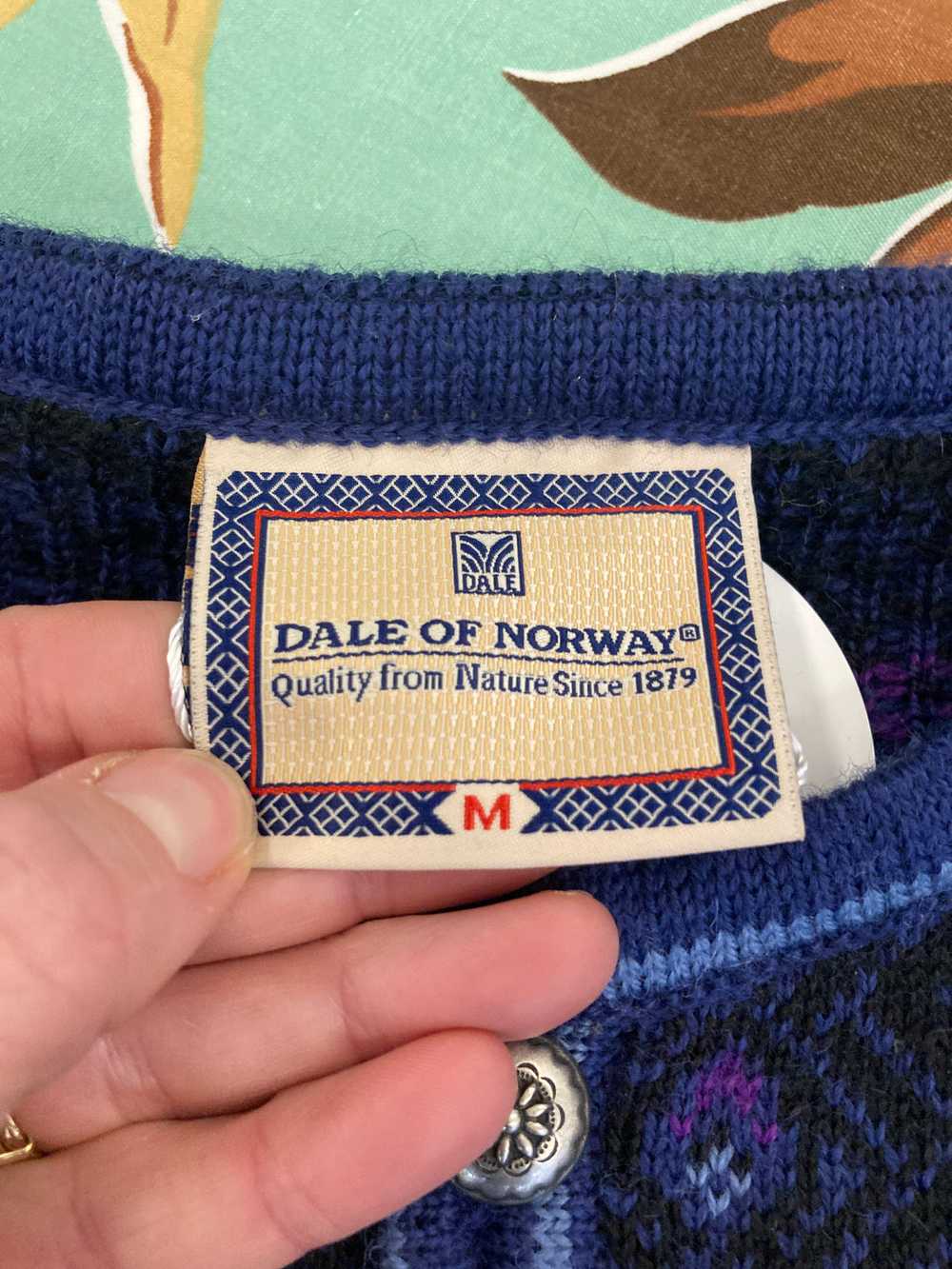 Dale of Norway Navy Wool Cardigan , M - image 8