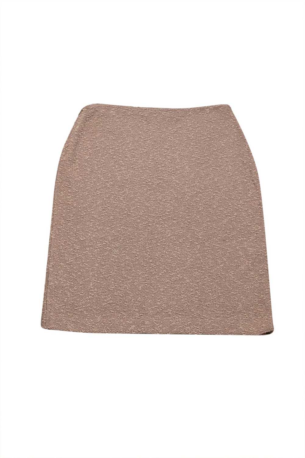 St. John - Taupe Brown Textured Knit Skirt Sz 8 - image 2