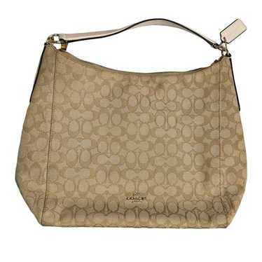 ハンドバッグ COACH Outline Signature Celeste Convertible Hobo F58327 Coach Outline Signature Celeste Hobo Shoulder Crossbody Bag