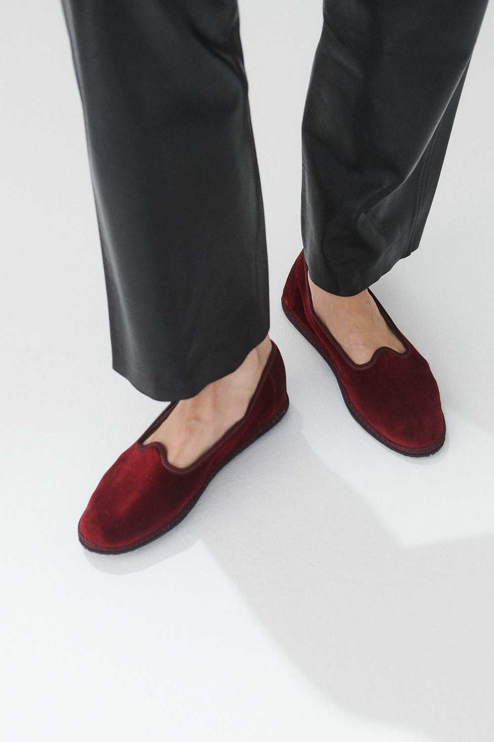 Vibi Venezia Velvet Loafers - Bordeaux - image 1