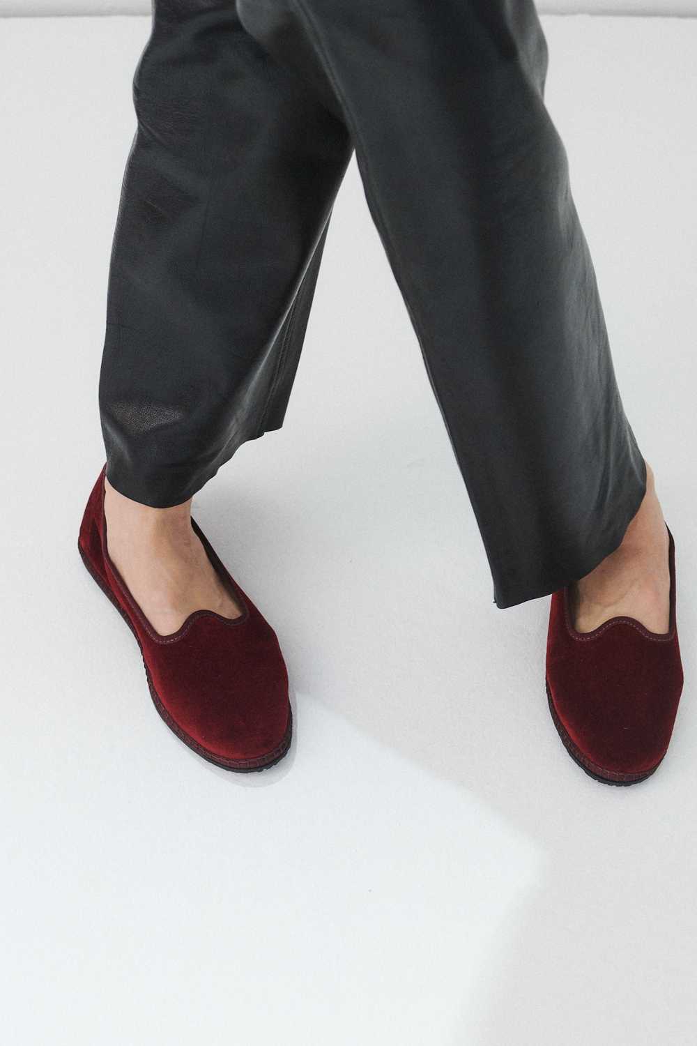 Vibi Venezia Velvet Loafers - Bordeaux - image 2