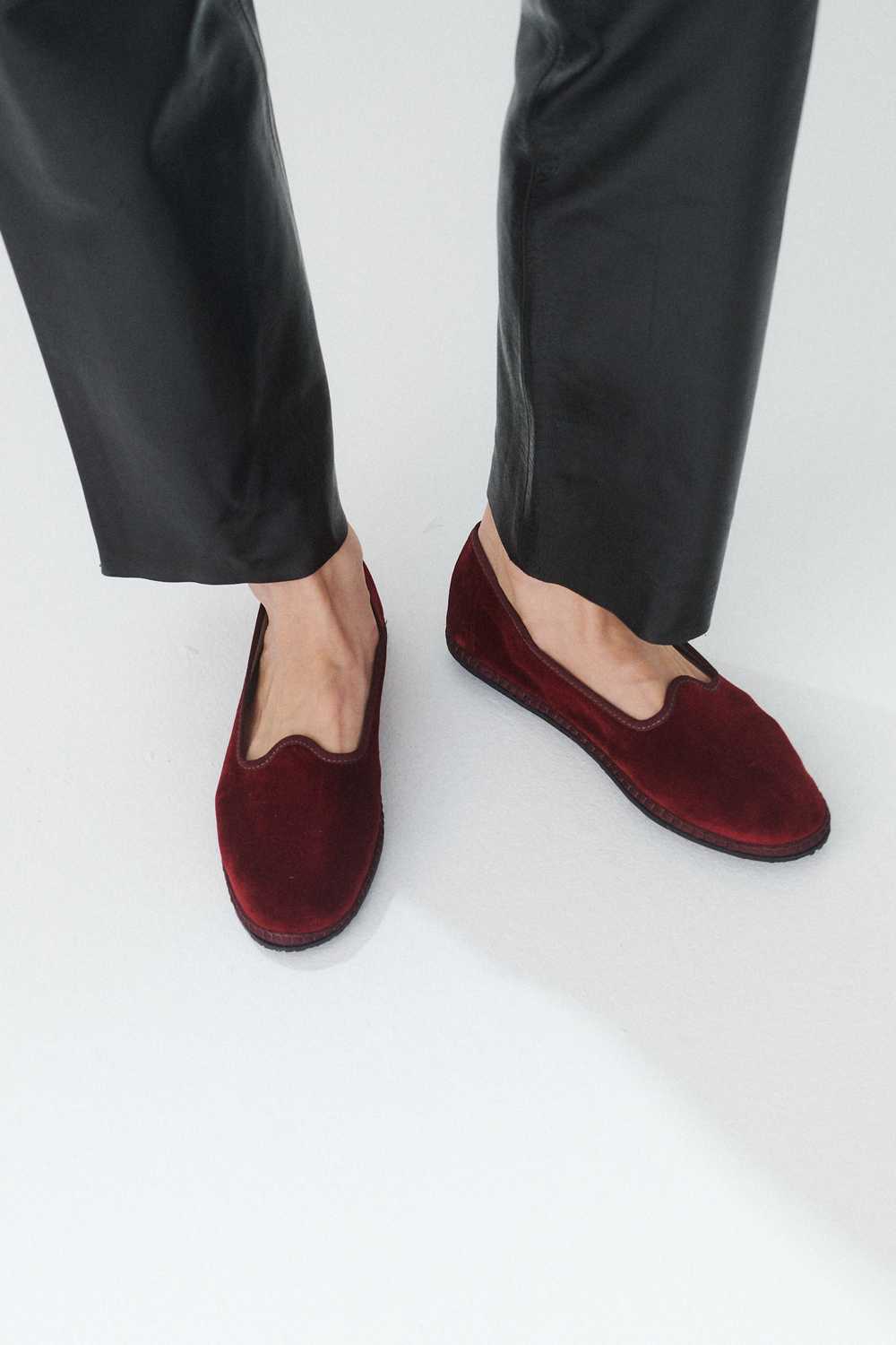 Vibi Venezia Velvet Loafers - Bordeaux - image 4