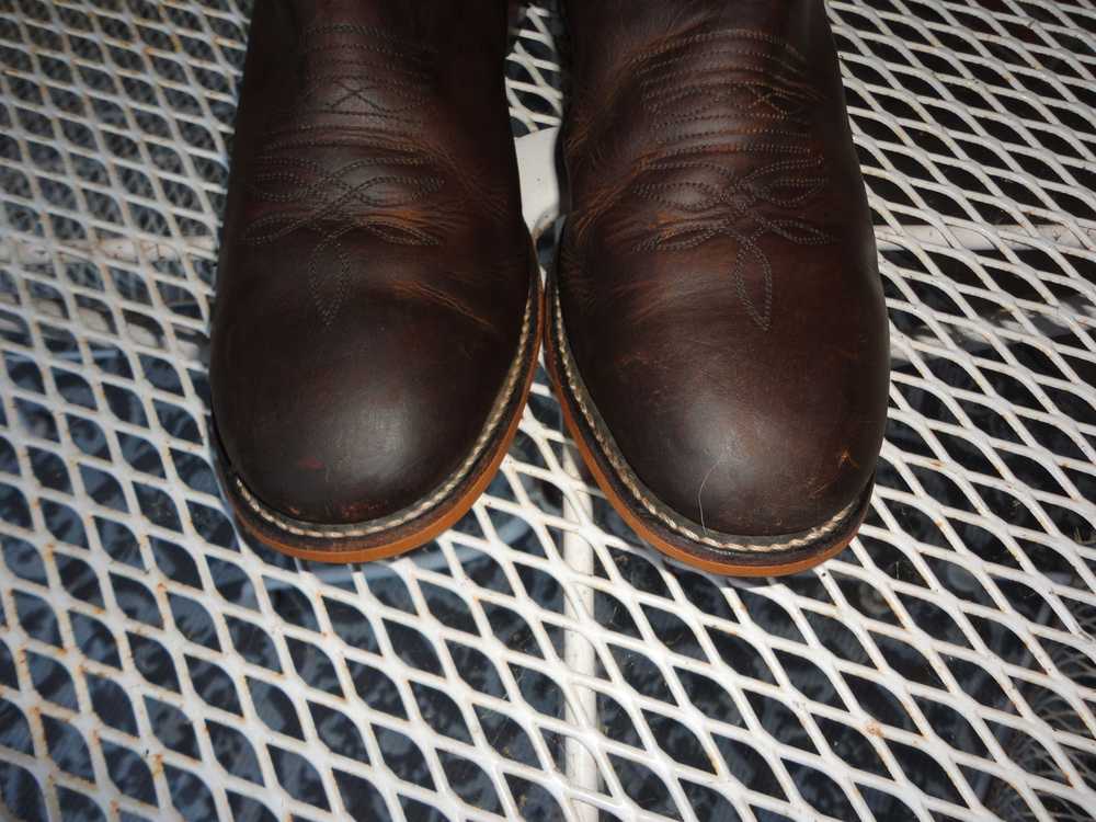 Boulet BOULET Brown Leather Western Boots Size 9.… - image 5