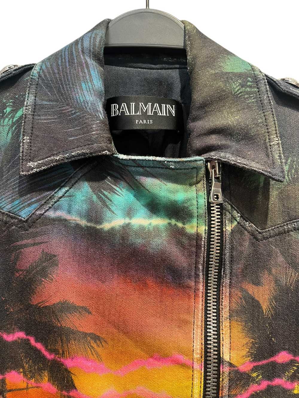 BALMAIN/Denim Jkt/38/Denim/MLT/Painted Denim Jack… - image 5