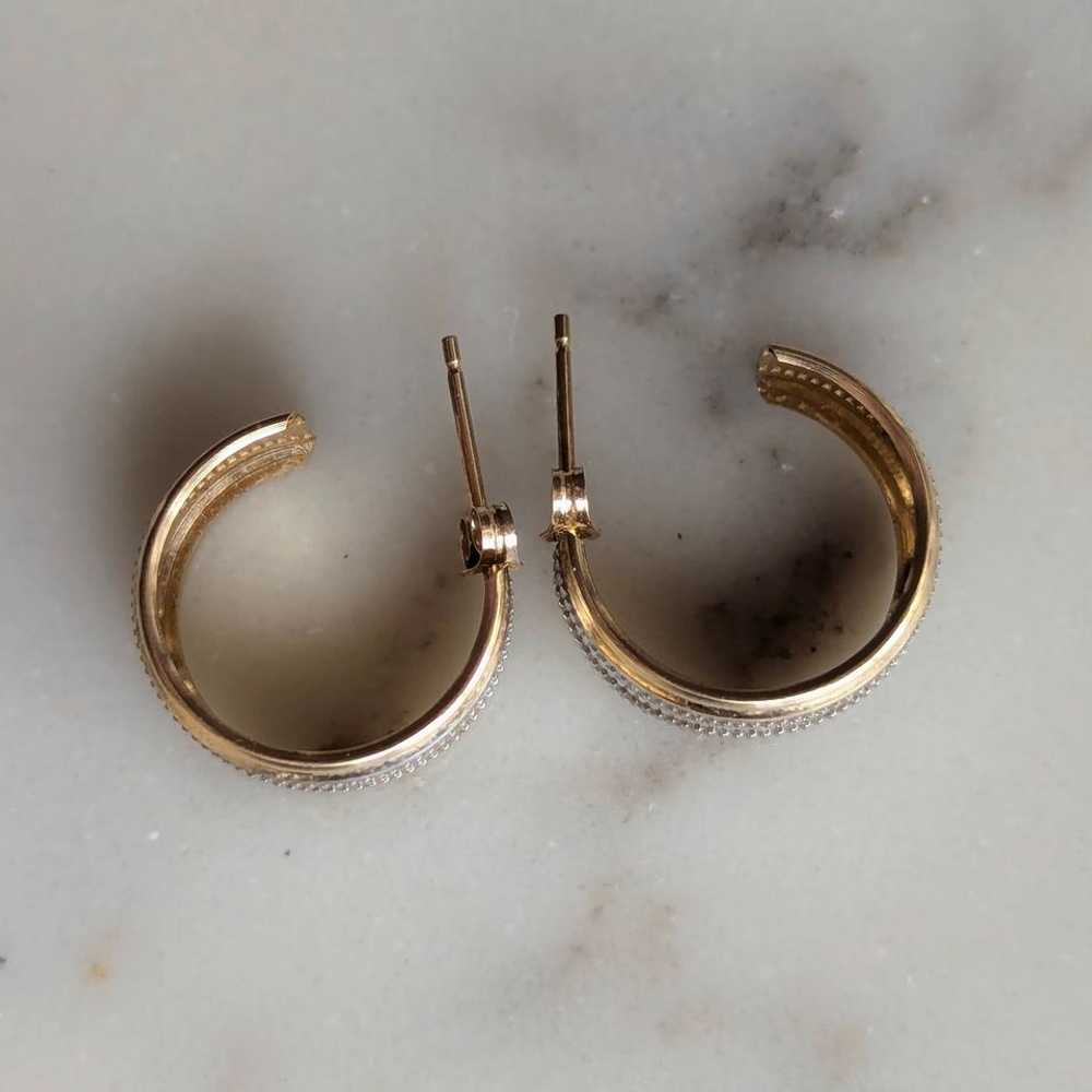 Random Vintage 14k Gold Half Hoop Earrings | Used… - image 3