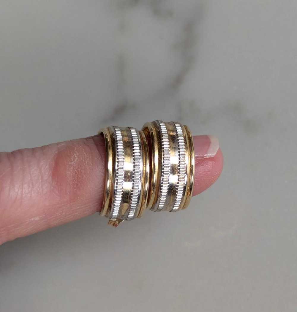 Random Vintage 14k Gold Half Hoop Earrings | Used… - image 4