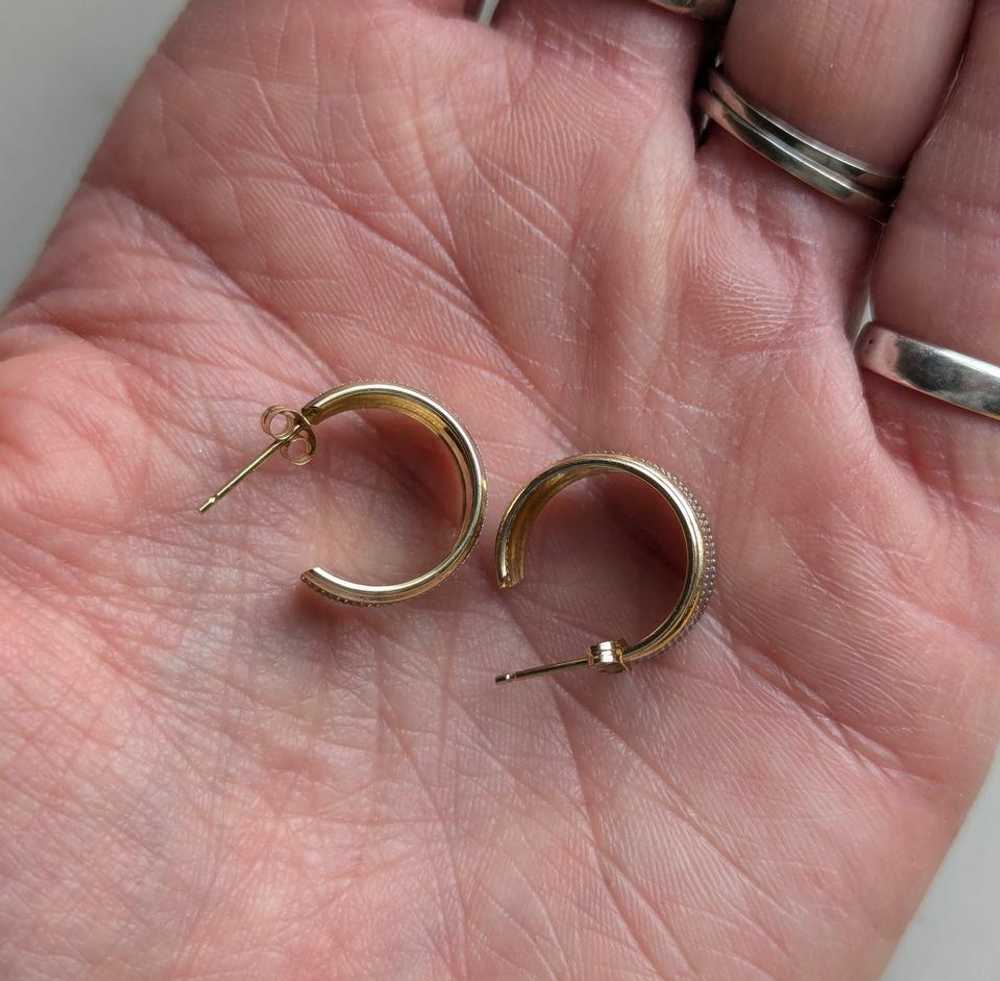 Random Vintage 14k Gold Half Hoop Earrings | Used… - image 5