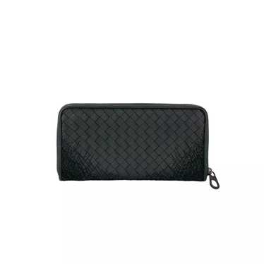 Bottega Veneta Nappa Intreciatto Black Leather Zi… - image 1