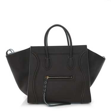 CELINE Baby Grained Calfskin Medium Phantom Luggag