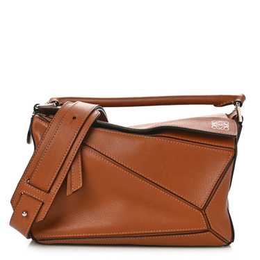 LOEWE Calfskin Small Puzzle Bag Tan