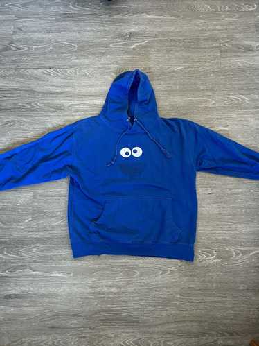 X Vintage COOKIE MONSTER Sesame Street blue Hoodie - image 1