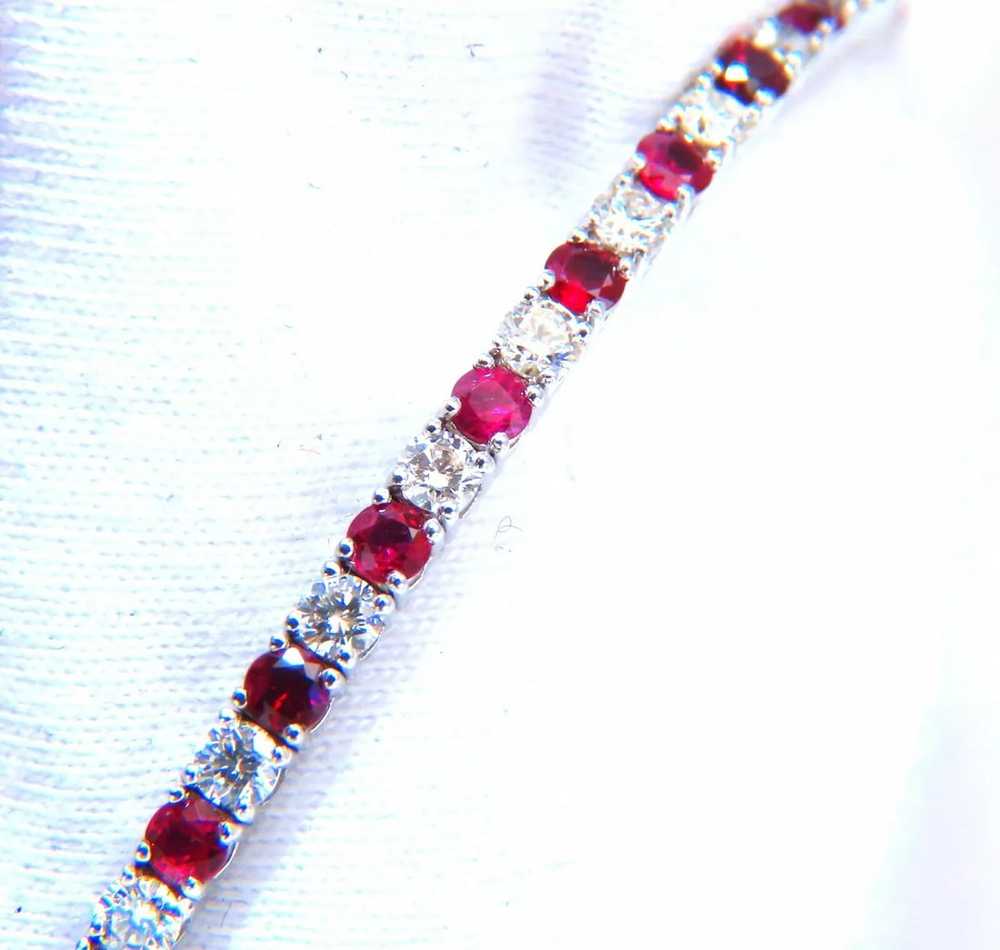 5.25ct vivid red natural ruby diamonds tennis Fle… - image 5