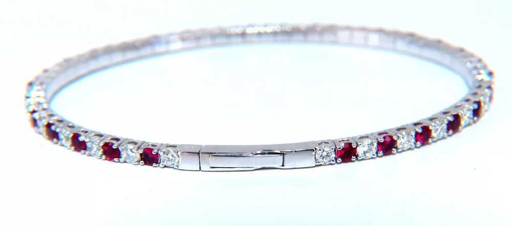 5.25ct vivid red natural ruby diamonds tennis Fle… - image 6