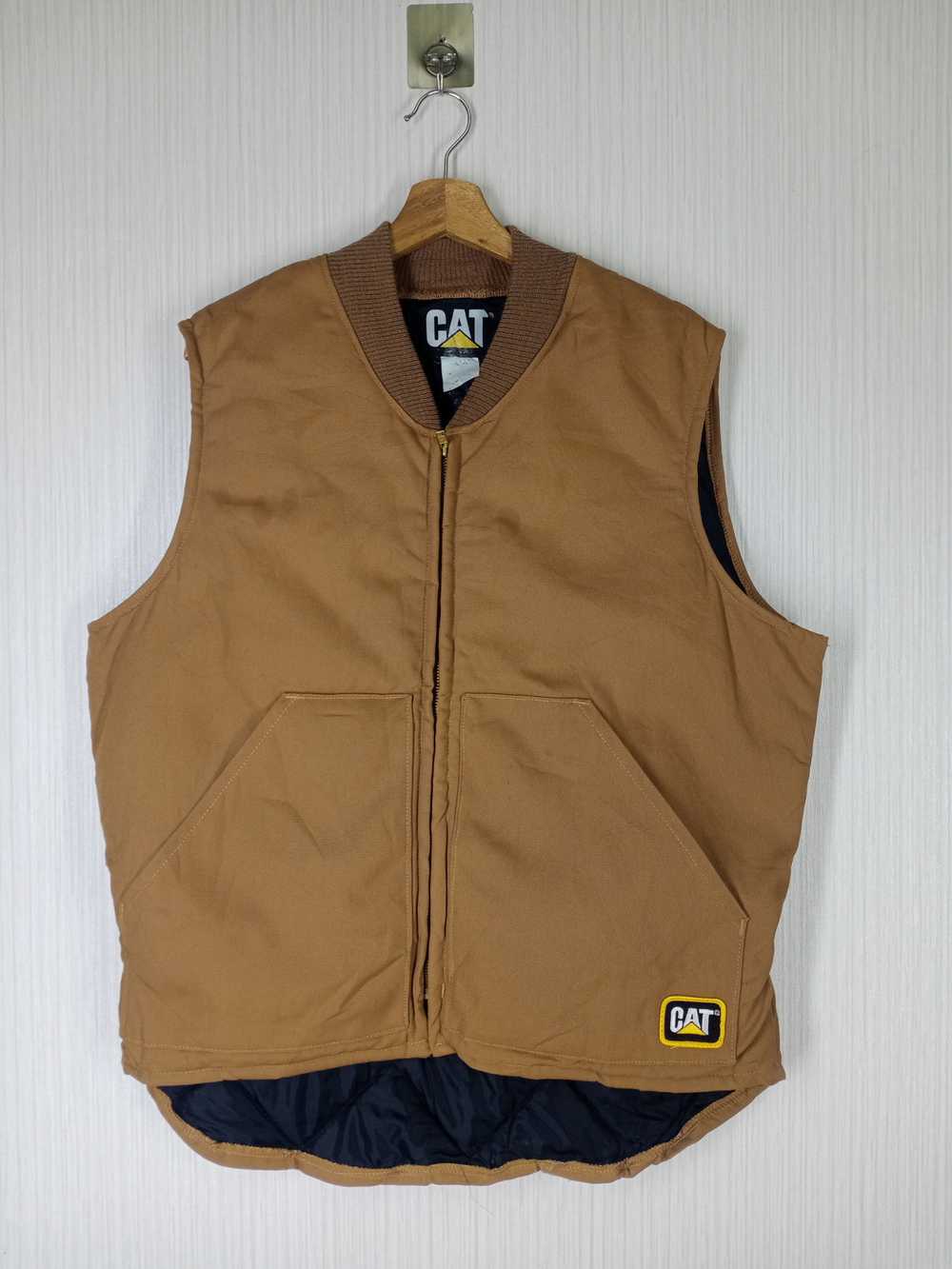 Caterpillar × Vintage Vintage 90s CAT Vest Jacket… - image 1