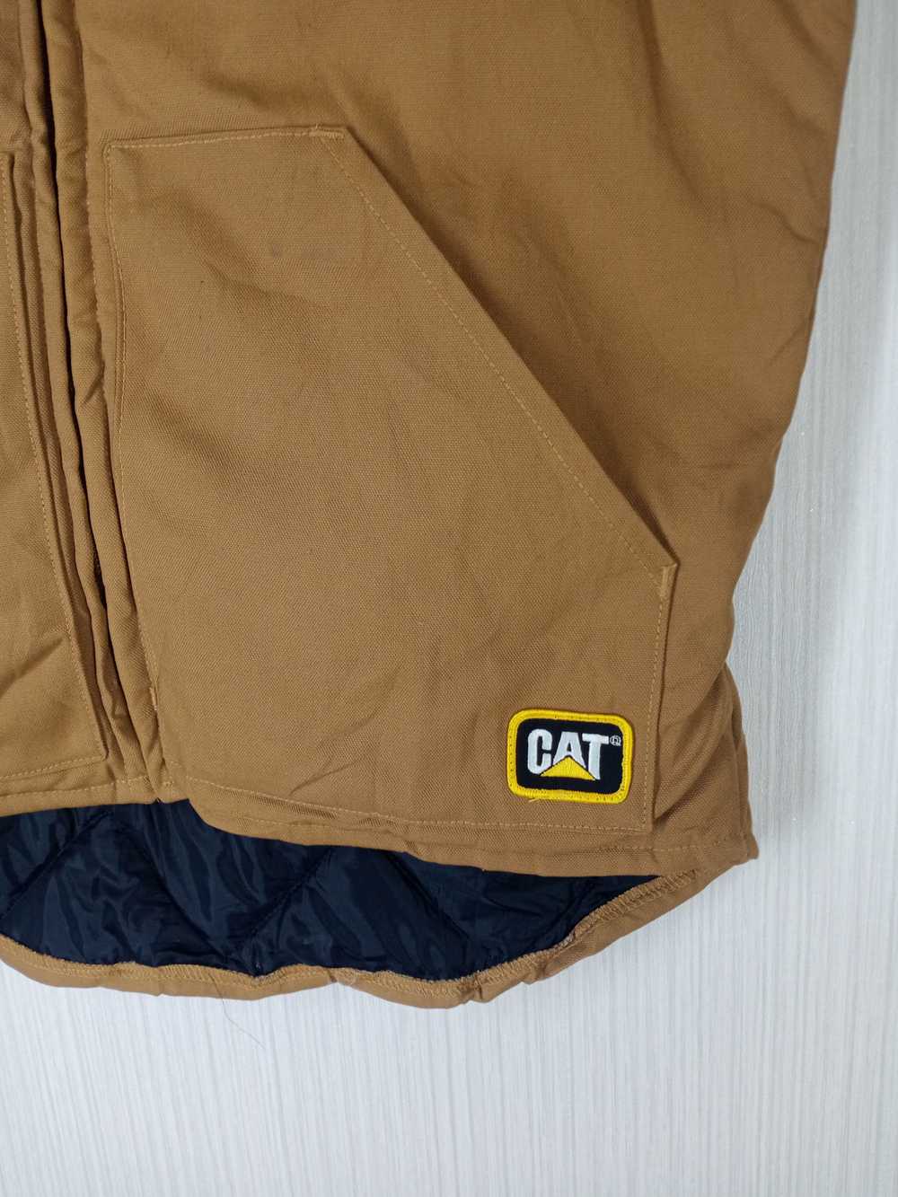 Caterpillar × Vintage Vintage 90s CAT Vest Jacket… - image 3