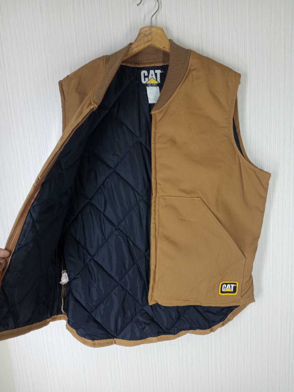 Caterpillar × Vintage Vintage 90s CAT Vest Jacket… - image 4