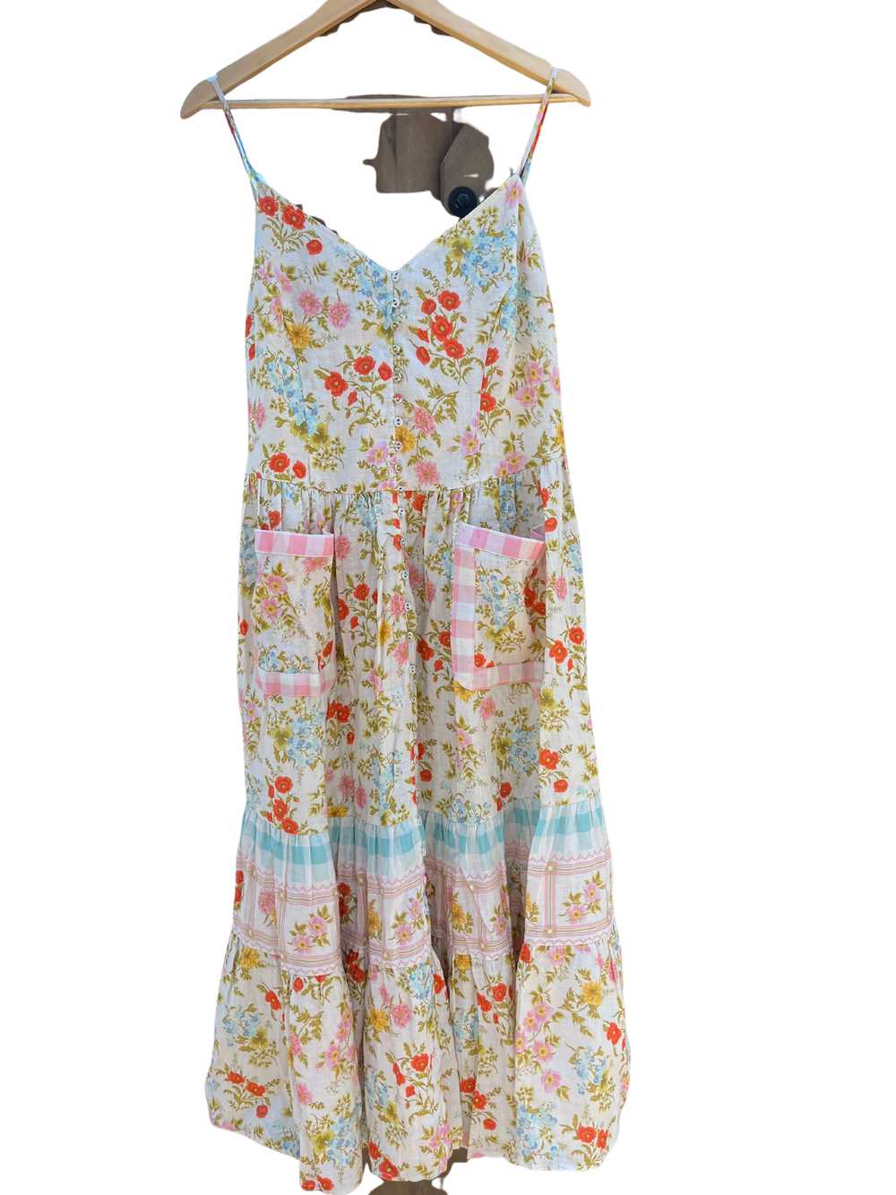 Spell USA Flora Linen Midi Dress - image 4