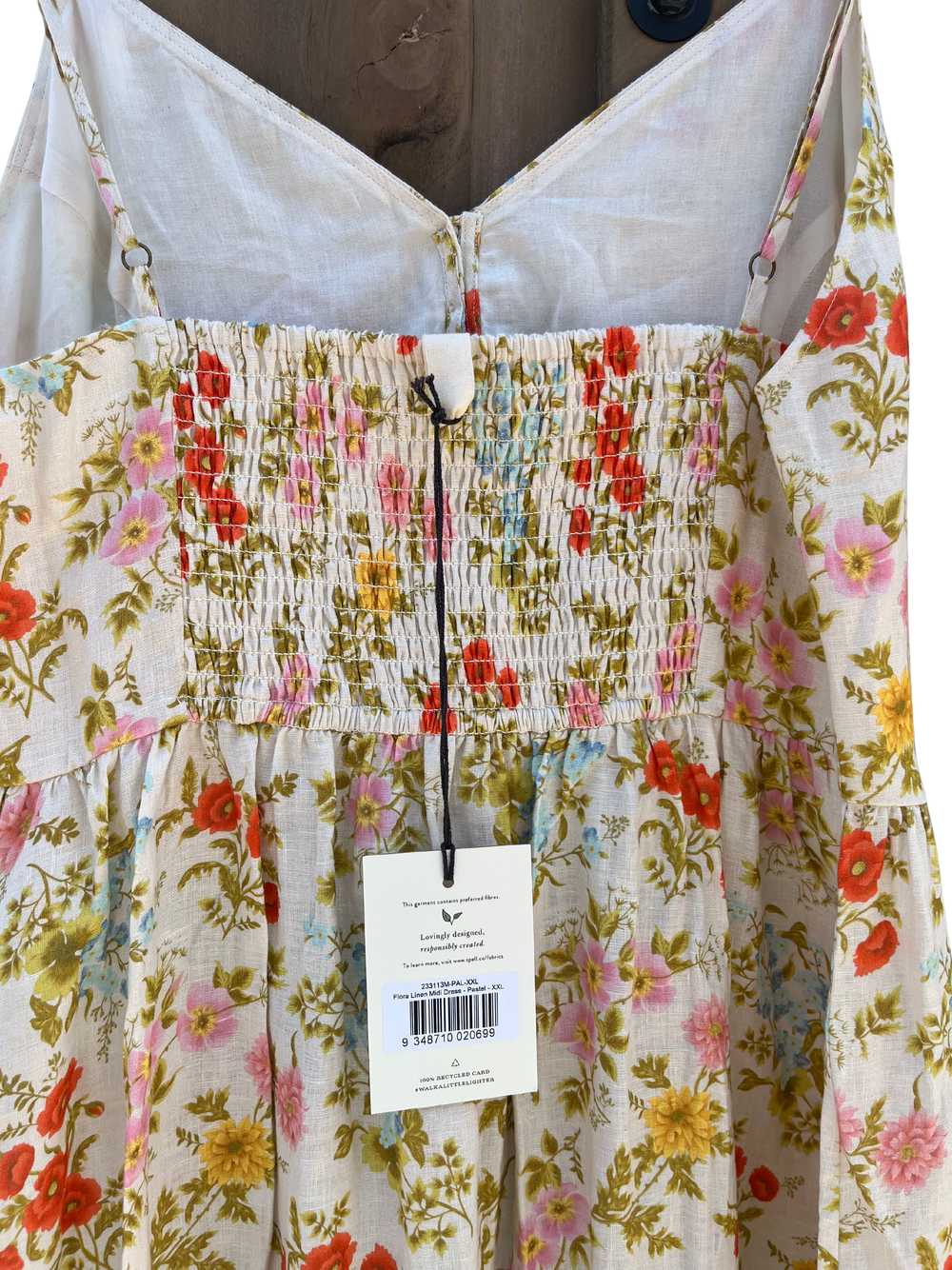 Spell USA Flora Linen Midi Dress - image 5