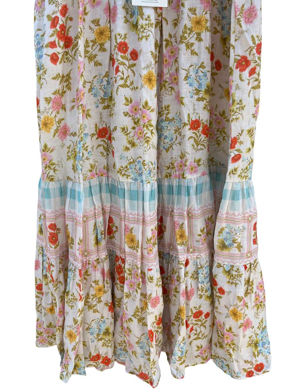 Spell USA Flora Linen Midi Dress - image 9