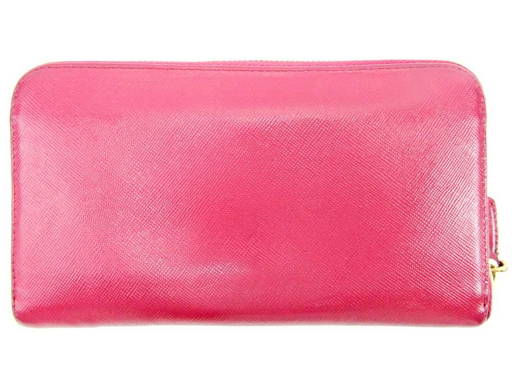 Prada Long Wallet Round Zipper Pink Leather PRADA… - image 2