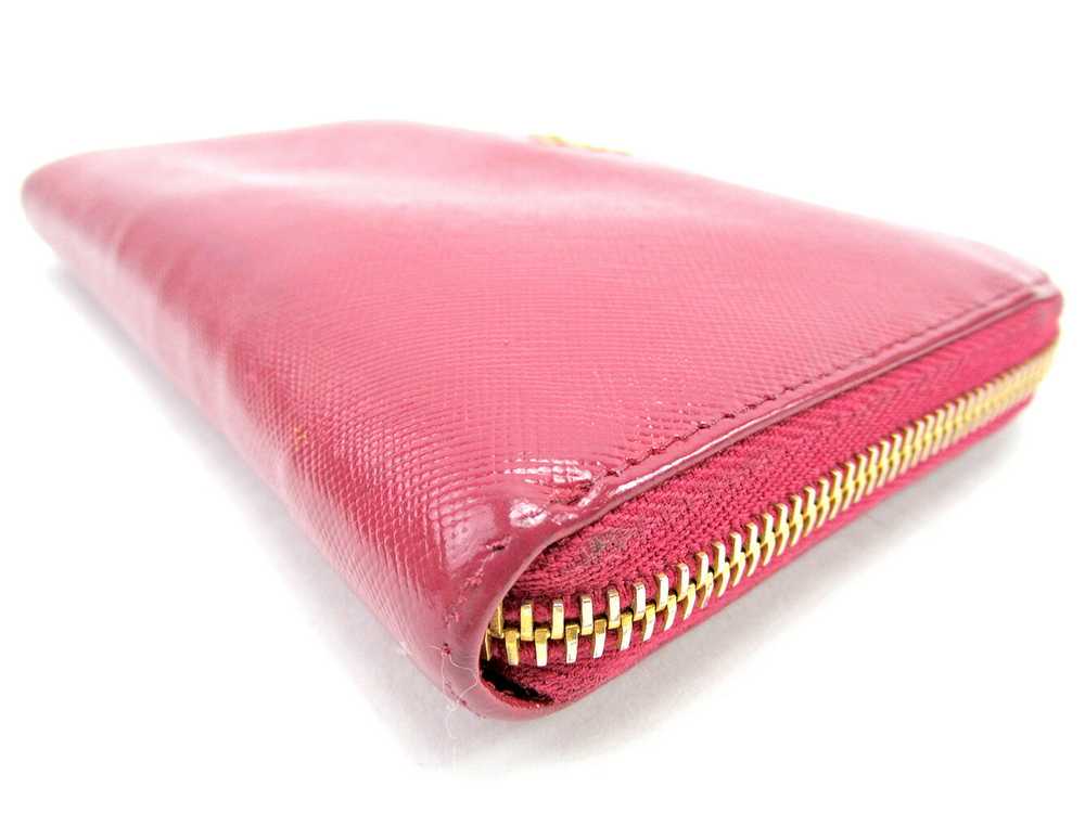 Prada Long Wallet Round Zipper Pink Leather PRADA… - image 3