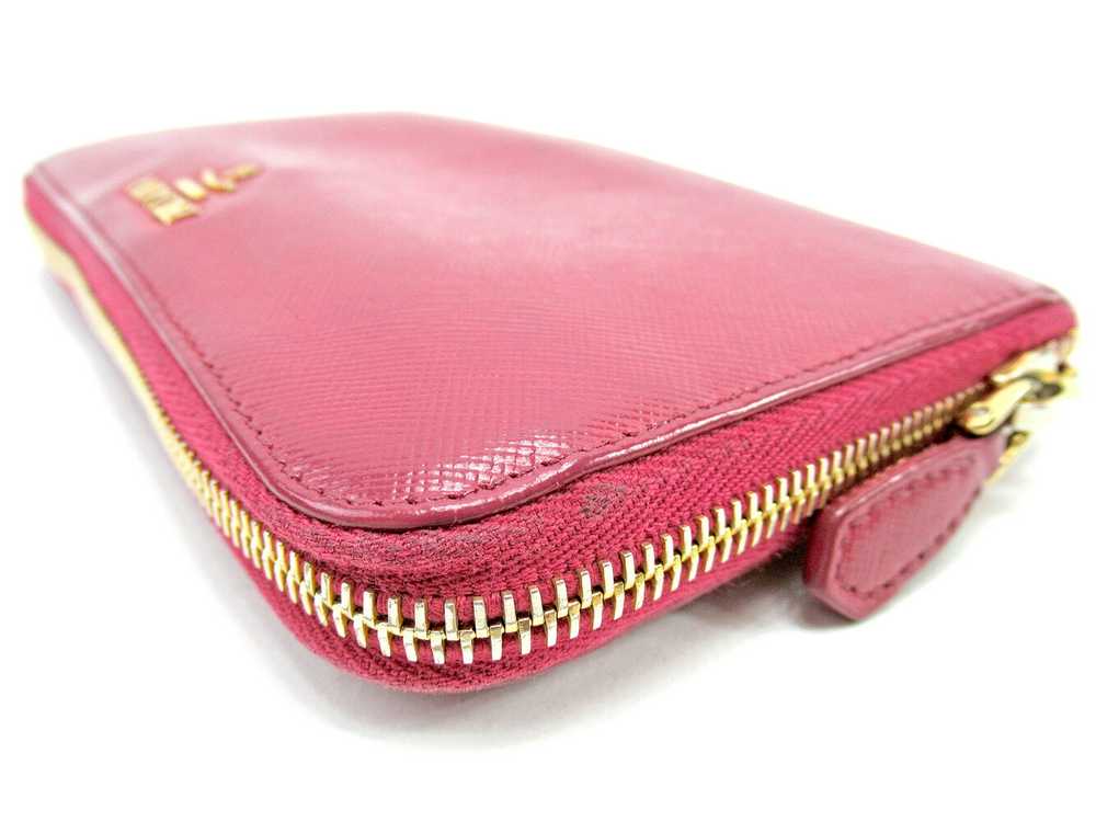 Prada Long Wallet Round Zipper Pink Leather PRADA… - image 4