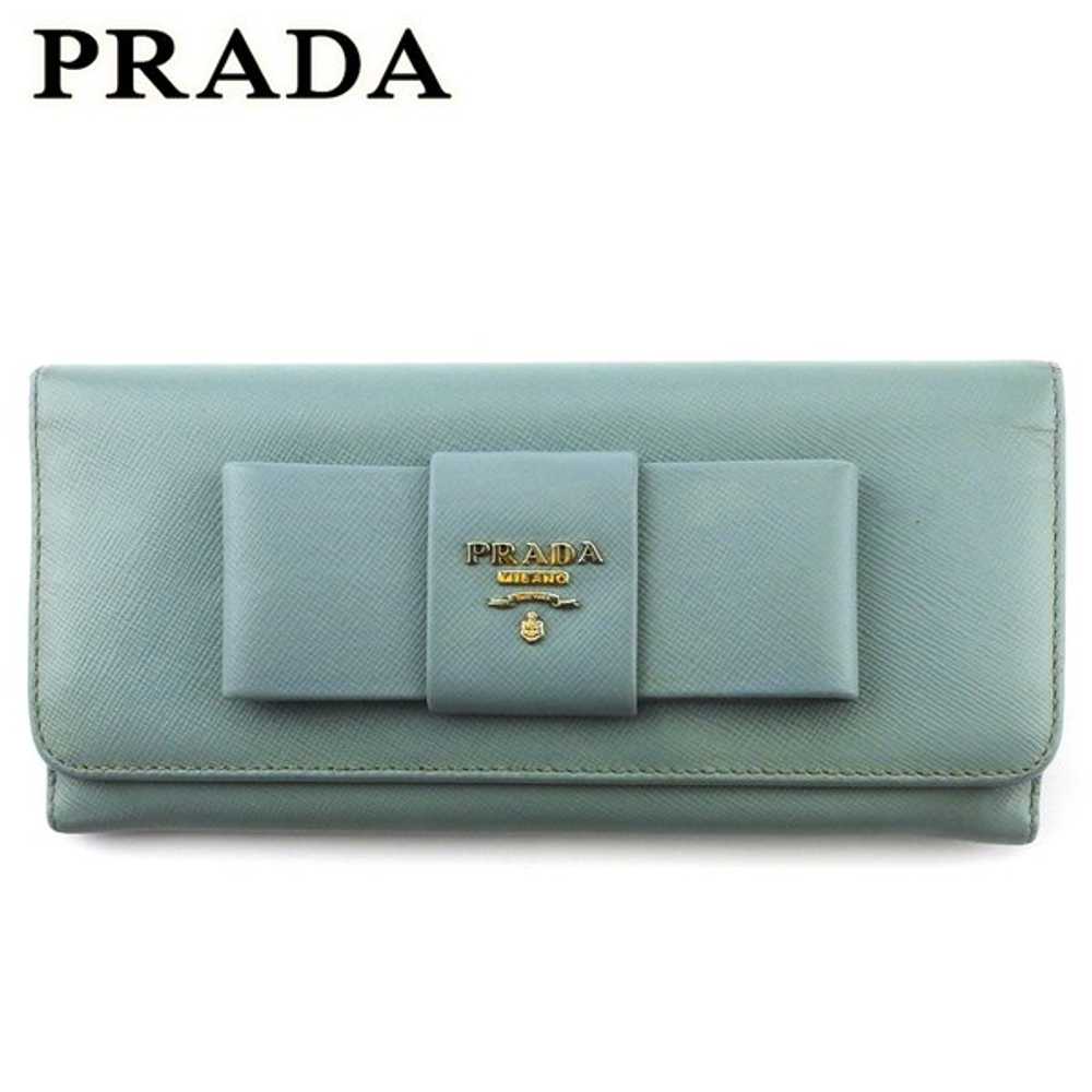 Prada Long Wallet with Zipper Wallet Women s Ribb… - image 1