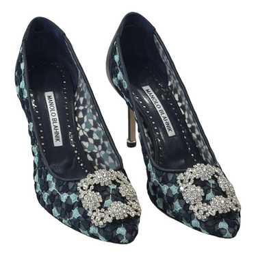 Manolo Blahnik Hangisi cloth heels - image 1