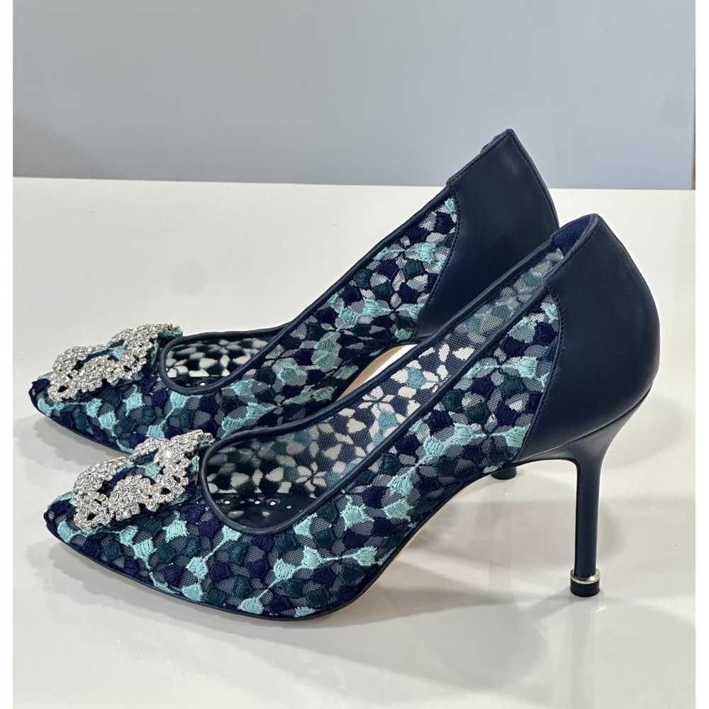 Manolo Blahnik Hangisi cloth heels - image 2