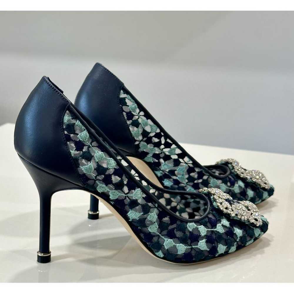 Manolo Blahnik Hangisi cloth heels - image 3