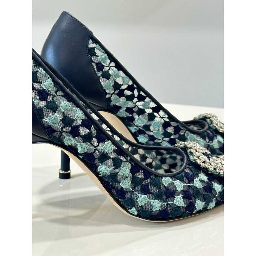 Manolo Blahnik Hangisi cloth heels - image 4