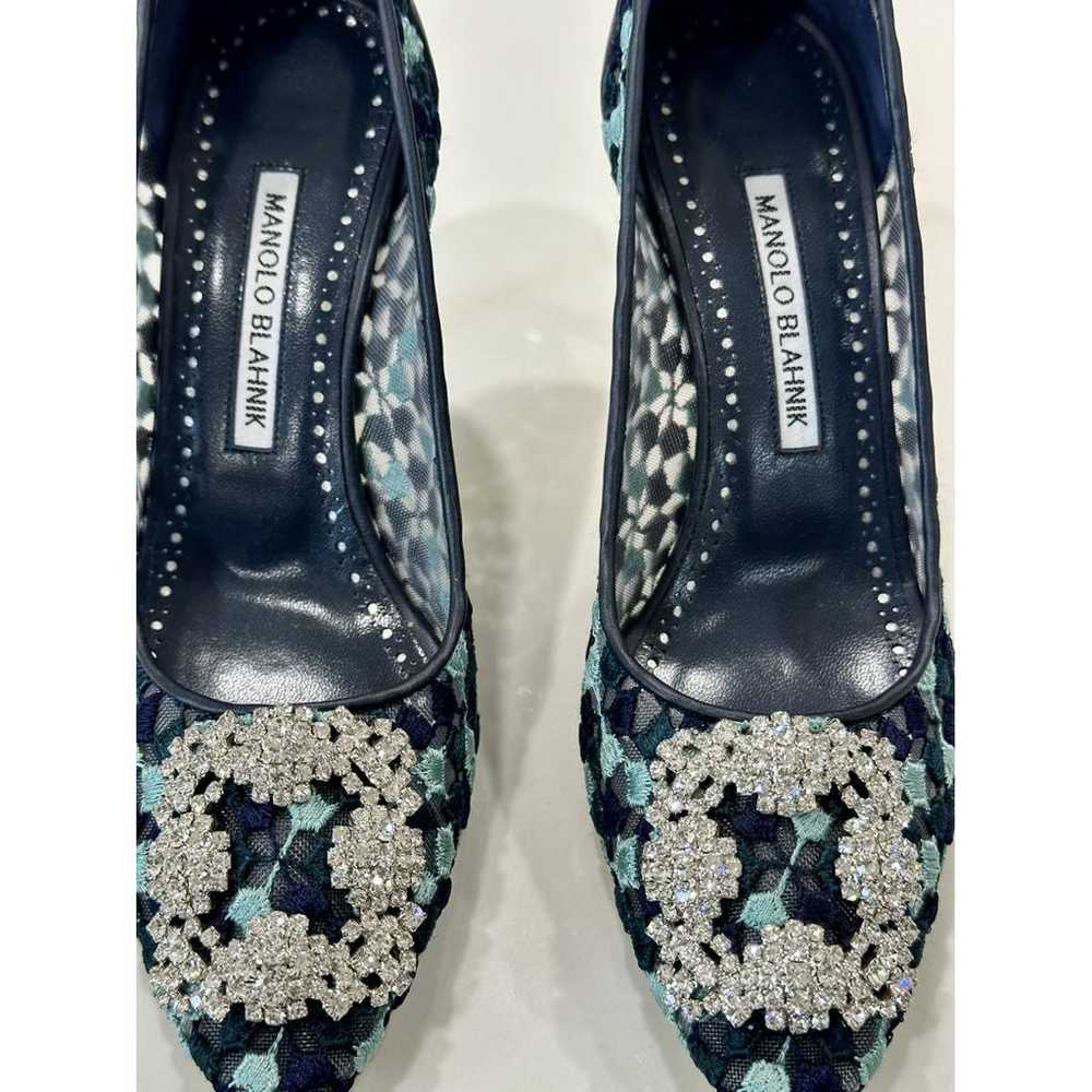 Manolo Blahnik Hangisi cloth heels - image 6