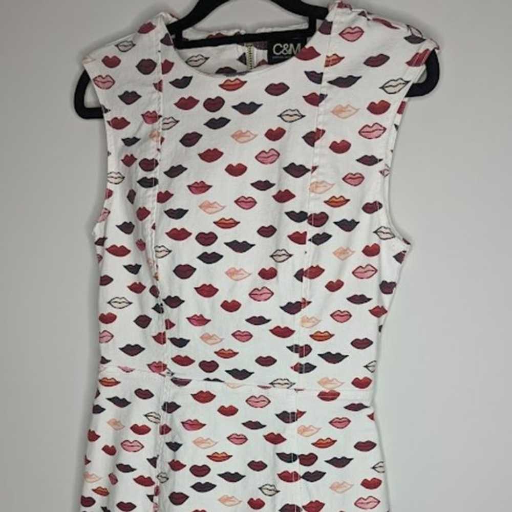 Camilla & Marc C&M Cherry Lips Print Mini Dress - image 5