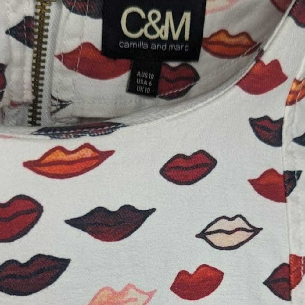 Camilla & Marc C&M Cherry Lips Print Mini Dress - image 8