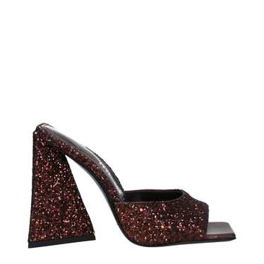 The Attico ob1o1e1224 Glitter Sandals in Brown