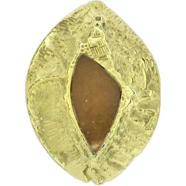 18K Solid Yellow Gold Mount Masada Pendant