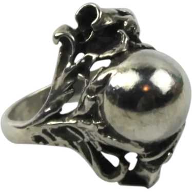 1920s Jens Petersen Sterling Art Nouveau Ring