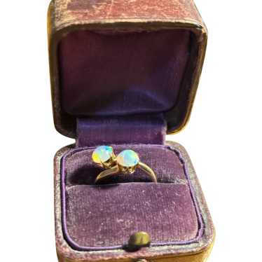 14K  Edwardian/Art Deco Bypass Opal Ring