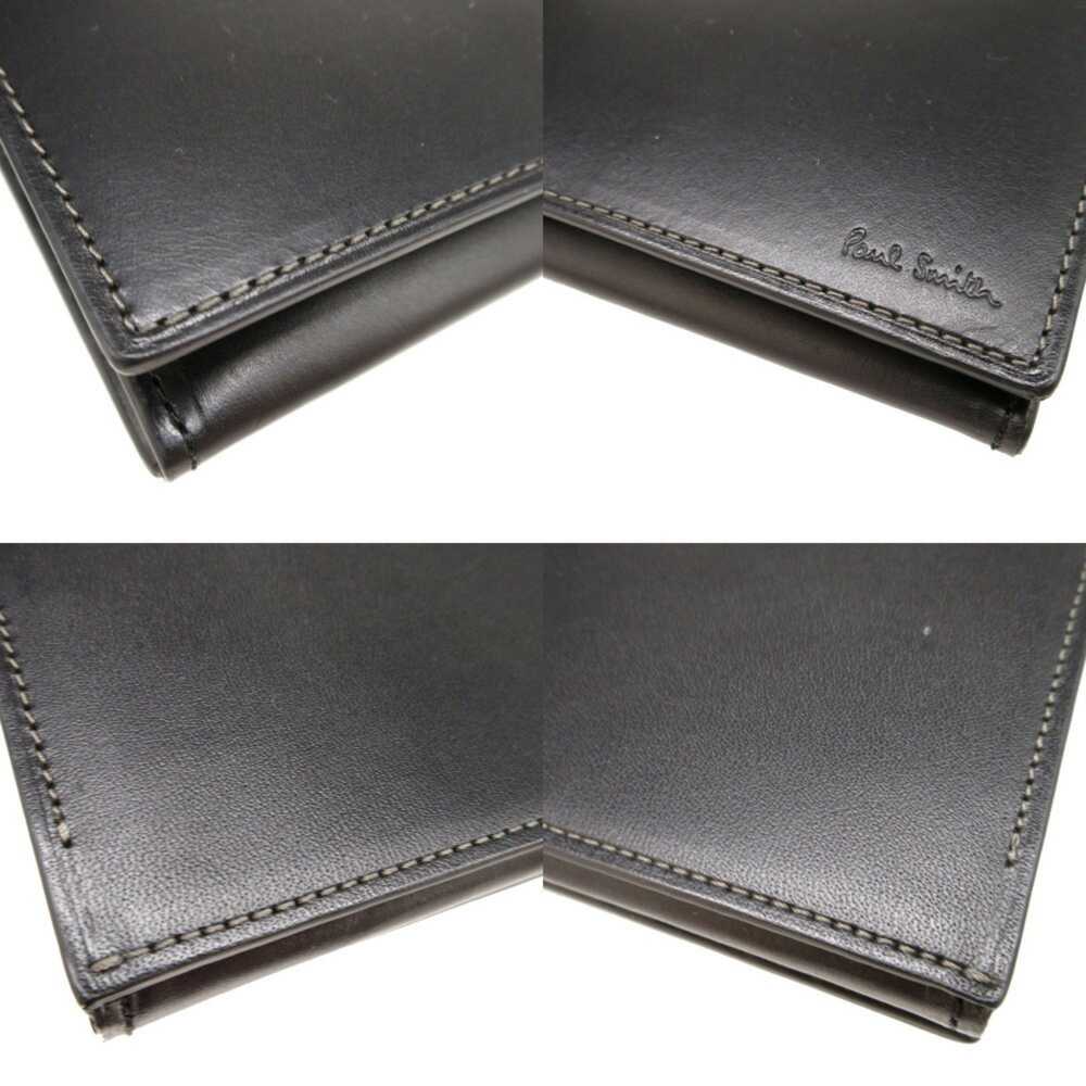 Paul Smith Paul Smith Leather Black Bi-fold Long … - image 8