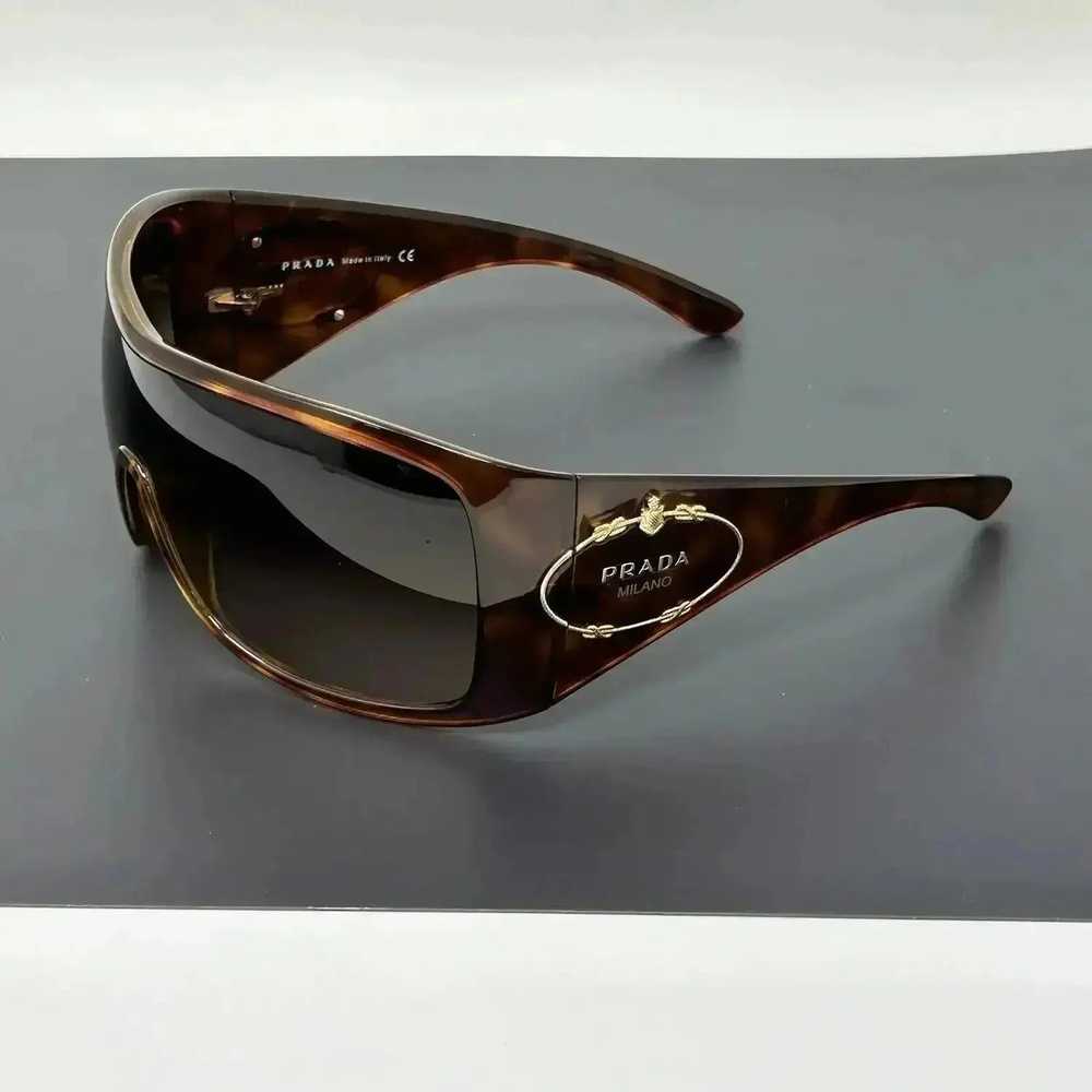 Prada × Vintage PRADA Sunglasses Wrap Shield Mask… - image 1