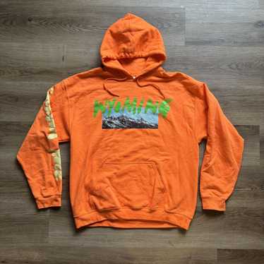 Kanye West Wyoming Listening Party Hoodie Orange Large shops Ye Yeezy