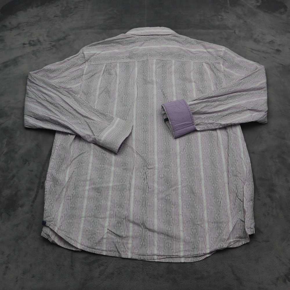 Tommy Bahama Shirt Mens XL Purple Striped Flip Cu… - image 11