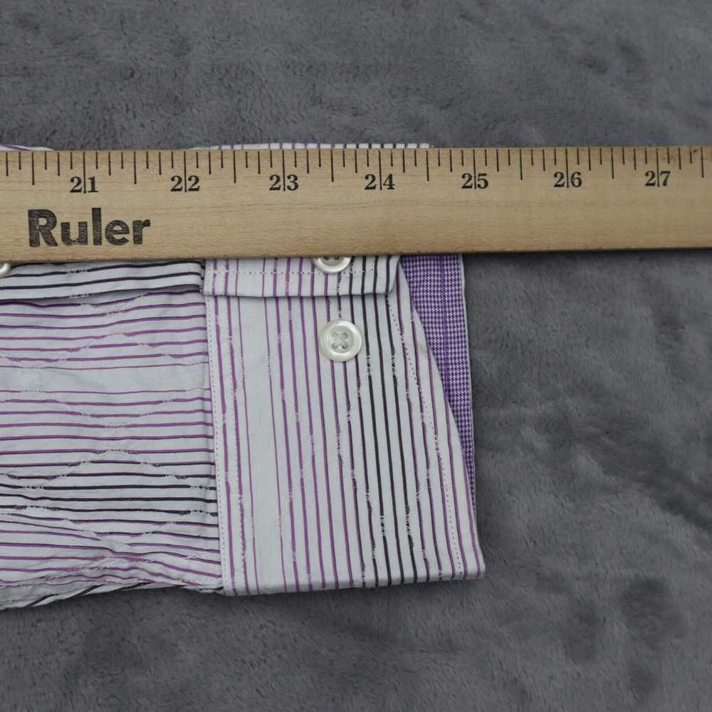 Tommy Bahama Shirt Mens XL Purple Striped Flip Cu… - image 6