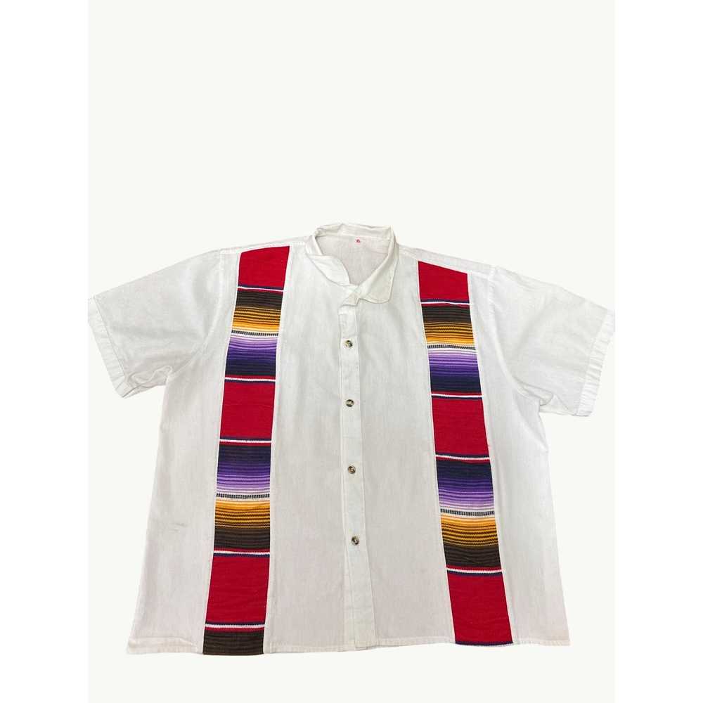 Other Mens XL White Mexican Guayabera Shirt Color… - image 2