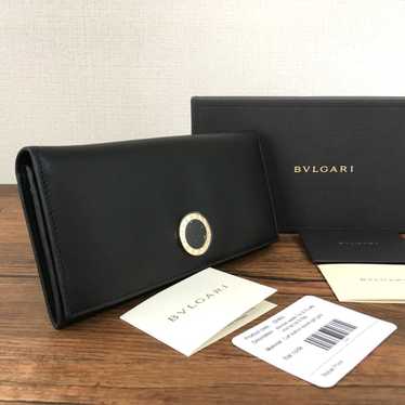 Extreme Beauty BVLGARI Long Wallet Black Leather … - image 1