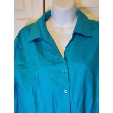 Chicos Chicos Teal Button Up Blouse