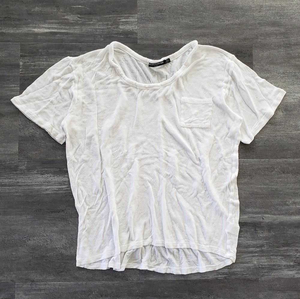 Designer White Soft Pocket Tee Melville Short Sle… - image 1