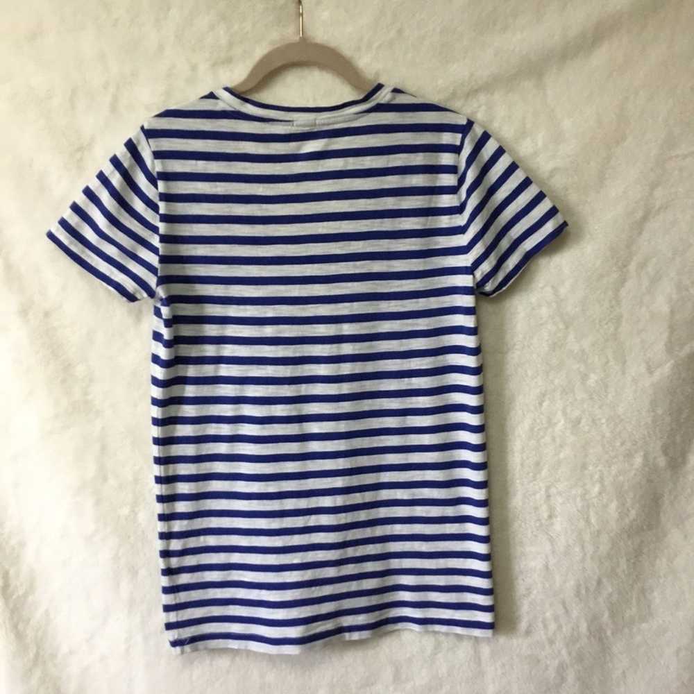 J.Crew J.Crew Blue Stripe Short Sleeve T-shirt - image 5