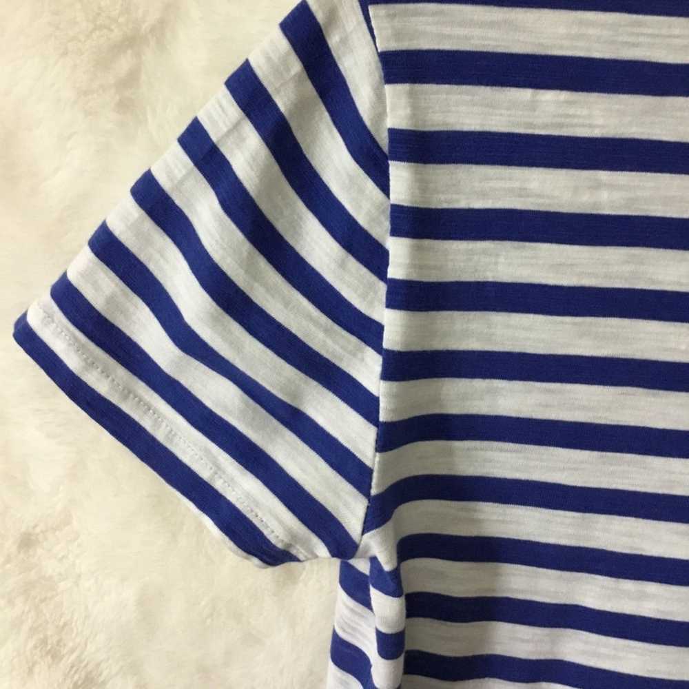 J.Crew J.Crew Blue Stripe Short Sleeve T-shirt - image 6