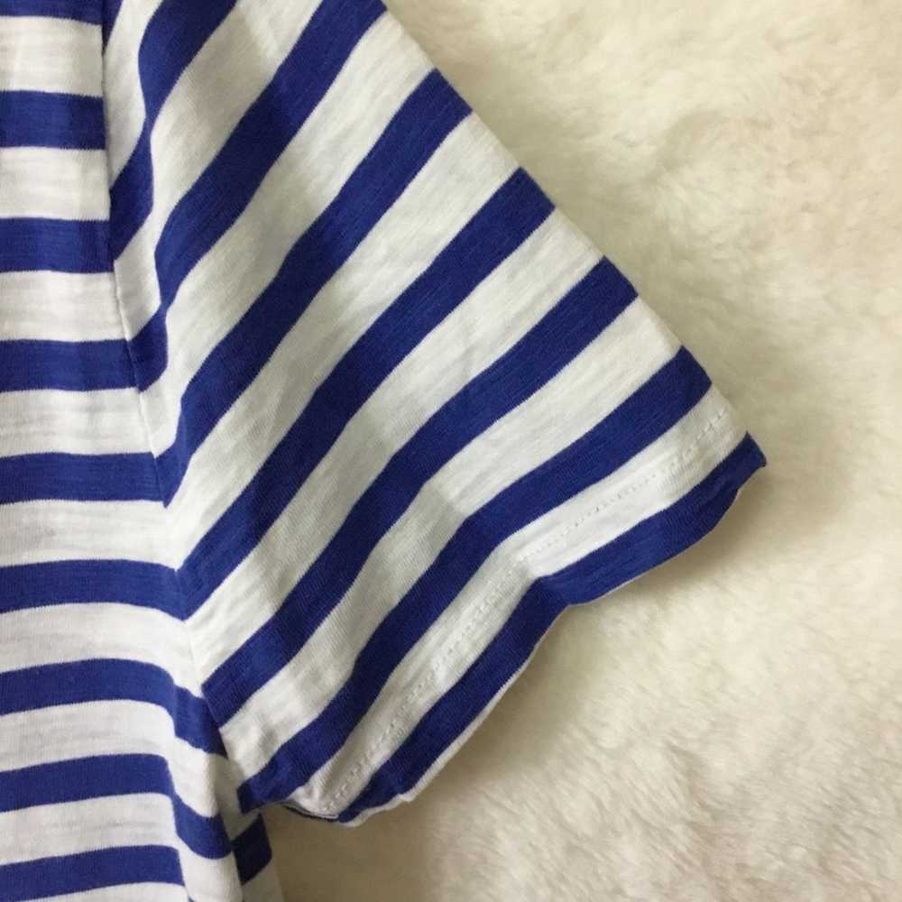 J.Crew J.Crew Blue Stripe Short Sleeve T-shirt - image 7